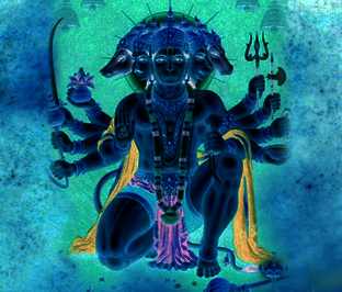 Panchamukhi Hanuman Represents the Five dimensions of  Prana.